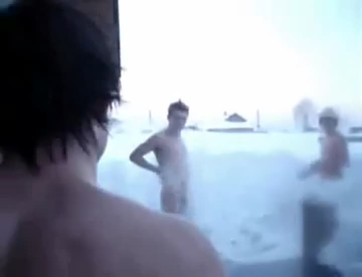 Boys Snow Bath