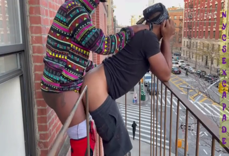 Nycsexcapade Fucking Outside On Balcony